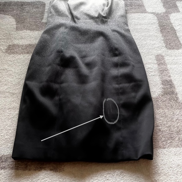 KAREN MILLEN BLACK AND WHITE BALAYAGE SATIN-LIKE TANK DRESS - Picture 11 of 16